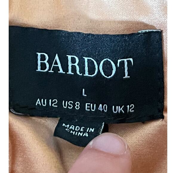 Bardot dress brown Riveria Corset size 8 L - Picture 9 of 13